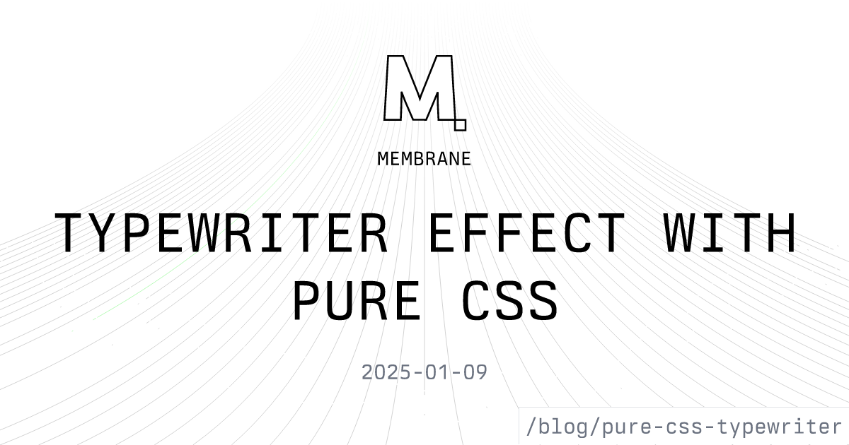 Typewriter effect with pure CSS