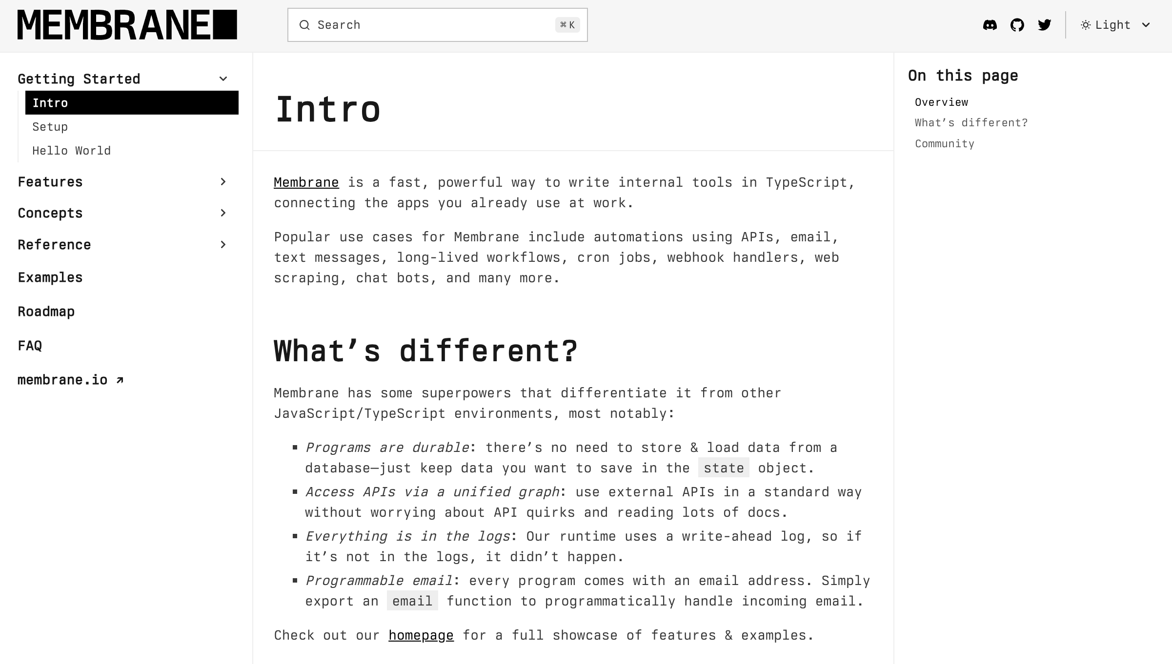 docs.membrane.io new look