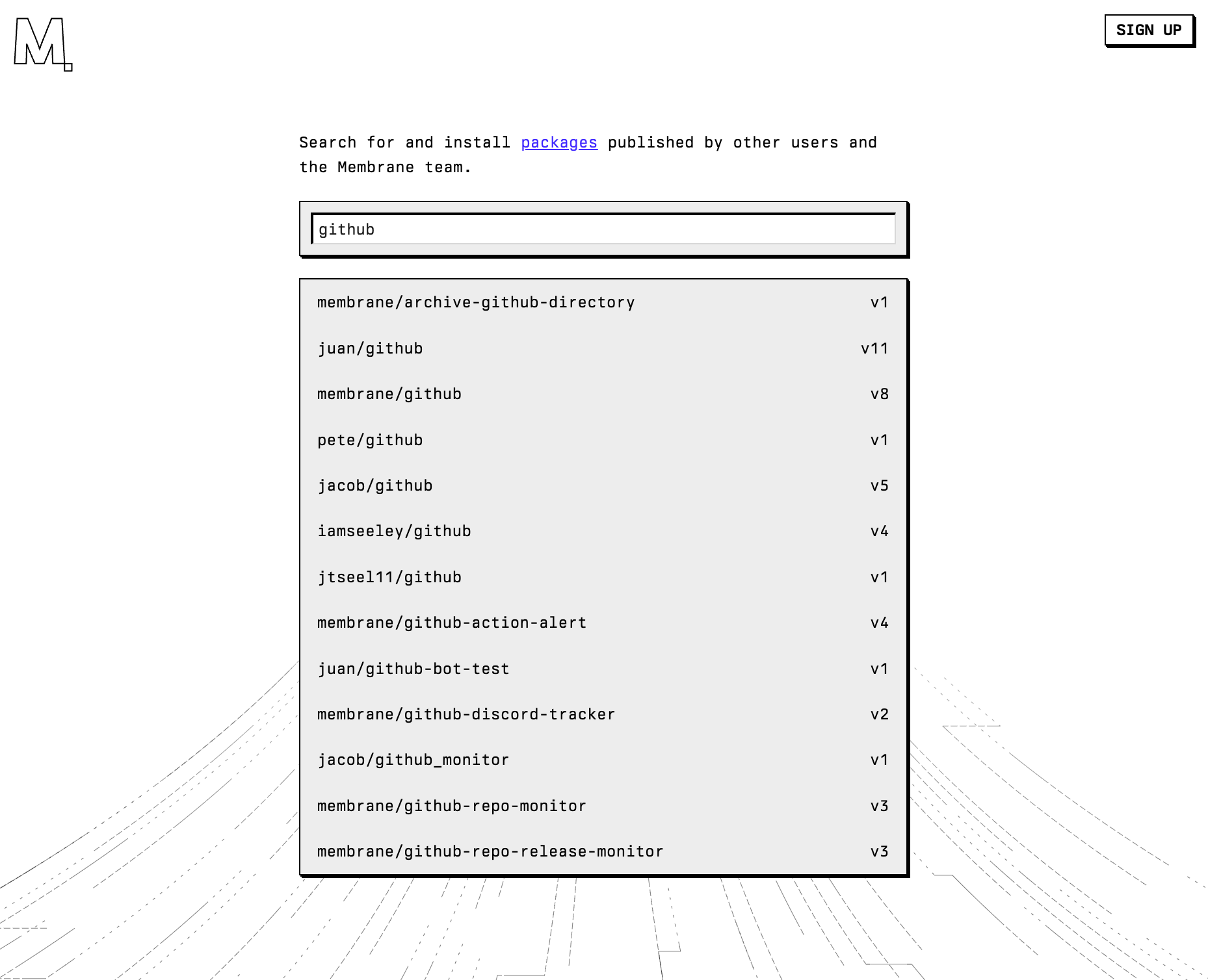 Package search